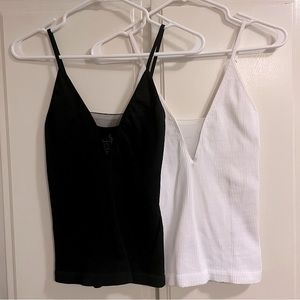 Free People Intimately tanks - black and white, size xs/s